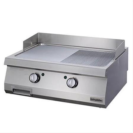Öztiryakiler Set Üstü Yarı Oluklu Izgara Elektrikli 80x70x30 700 Seri 7864.N1.80703.14